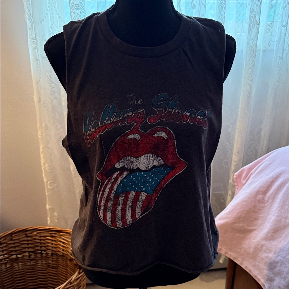 The Rolling Stones Black Cotton tank
